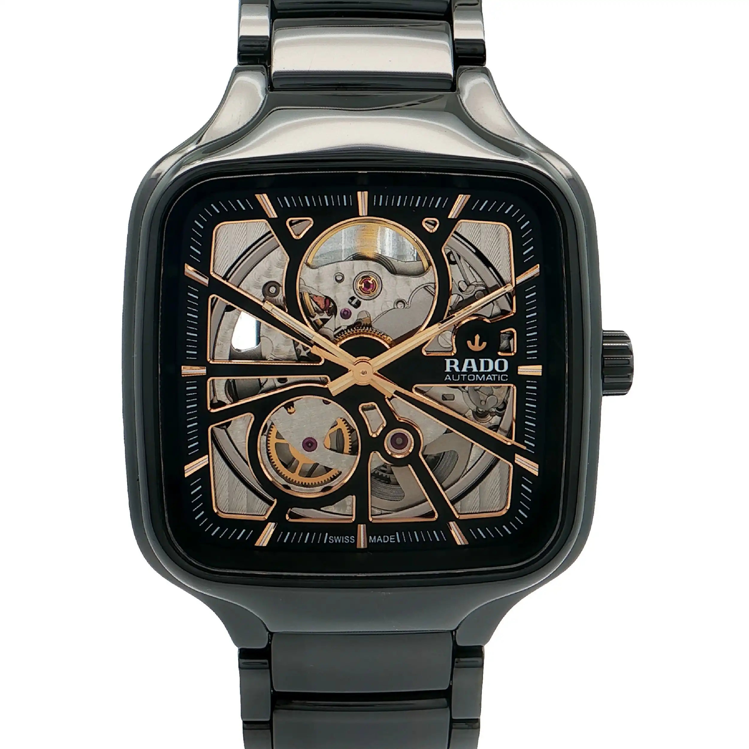 Herrenuhr Rado True Square Ref.01.734.6086.3.016 mit Box und Papiere