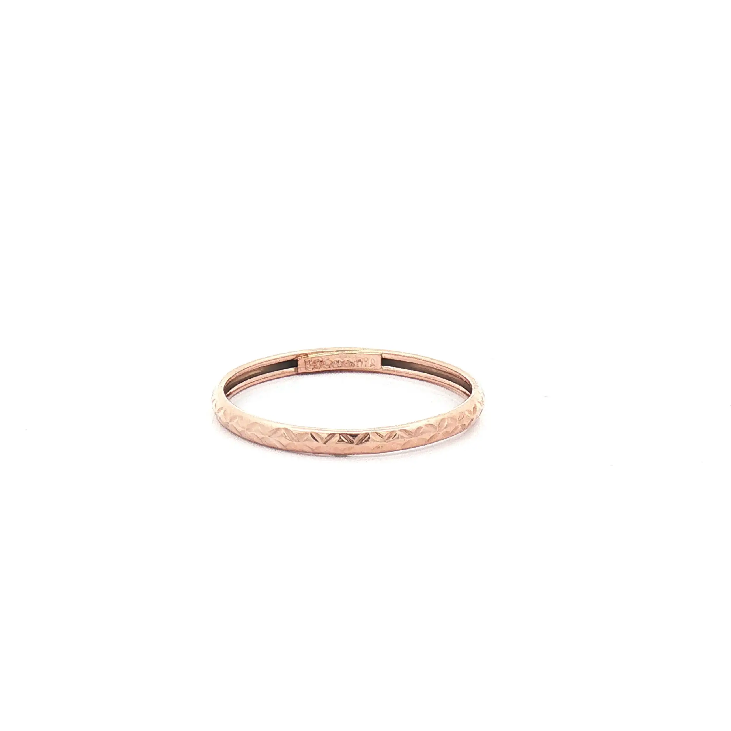 Ring Rotgold mit Rautemuster