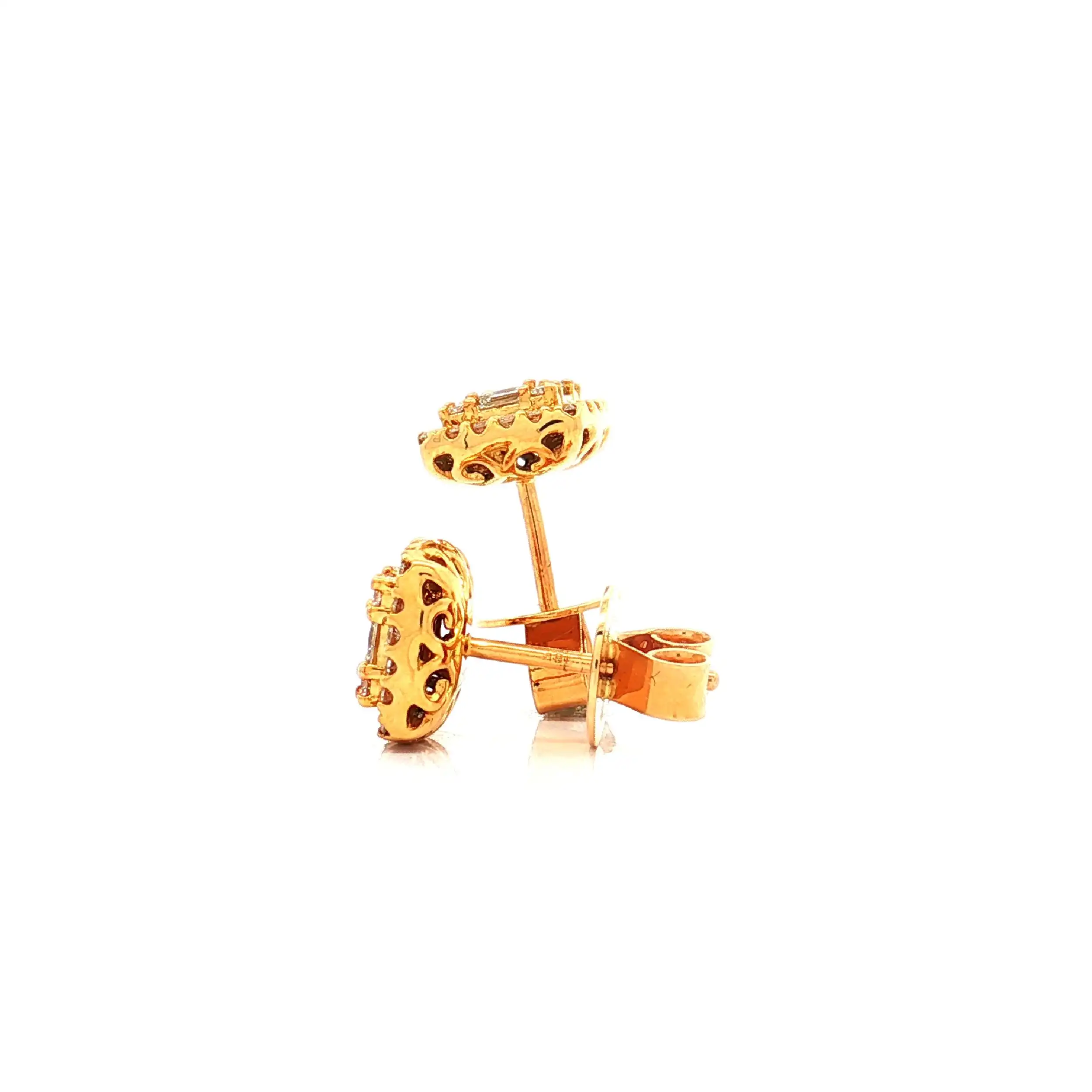 Ohrstecker Gelbgold mit Brillanten und Diamanten