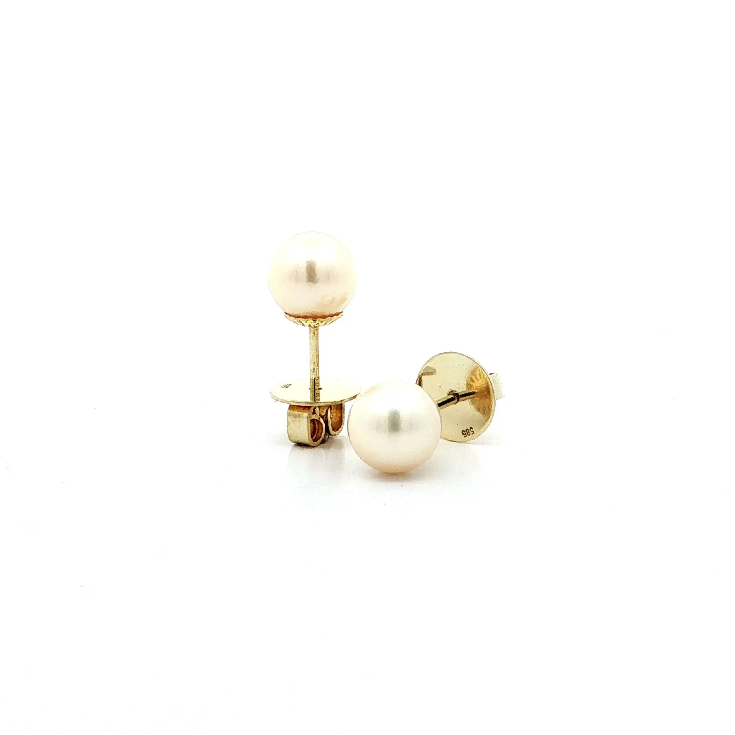 Ohrstecker Gelbgold mit Perle Ohrstecker Gelbgold mit Perle
