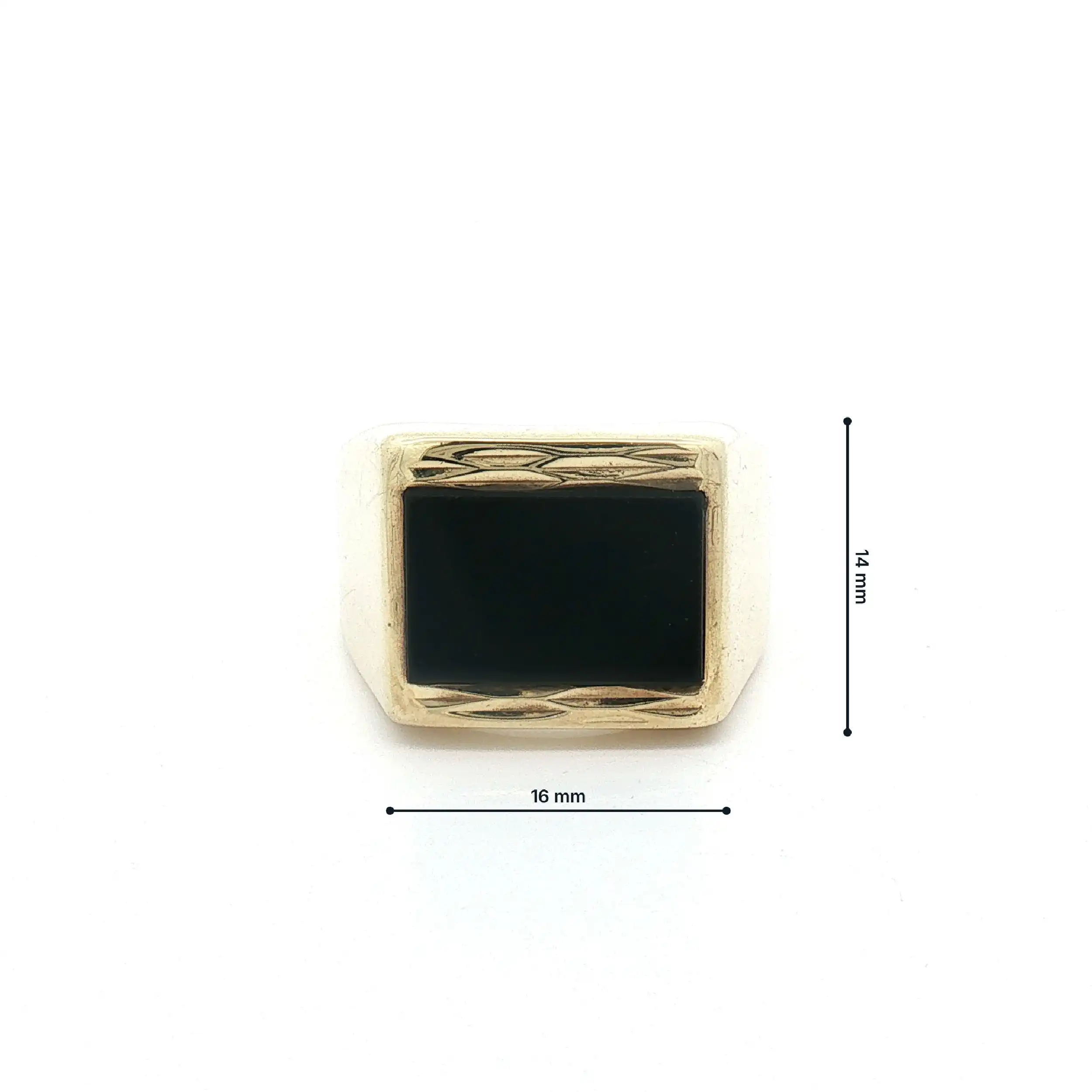 Ring Gelbgold mit Onyx