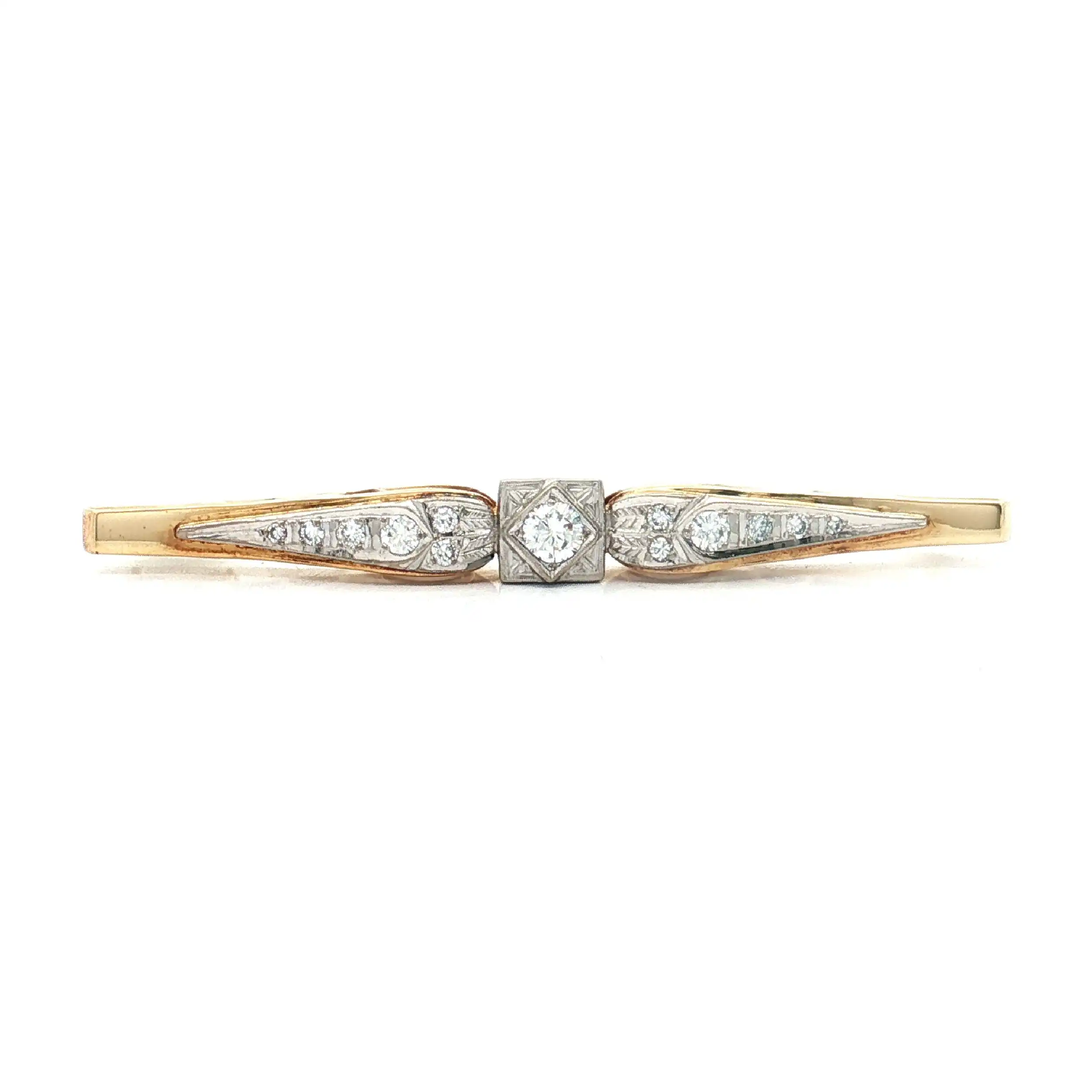 Nadel Bicolor mit Brillanten Nadel Bicolor mit Brillanten