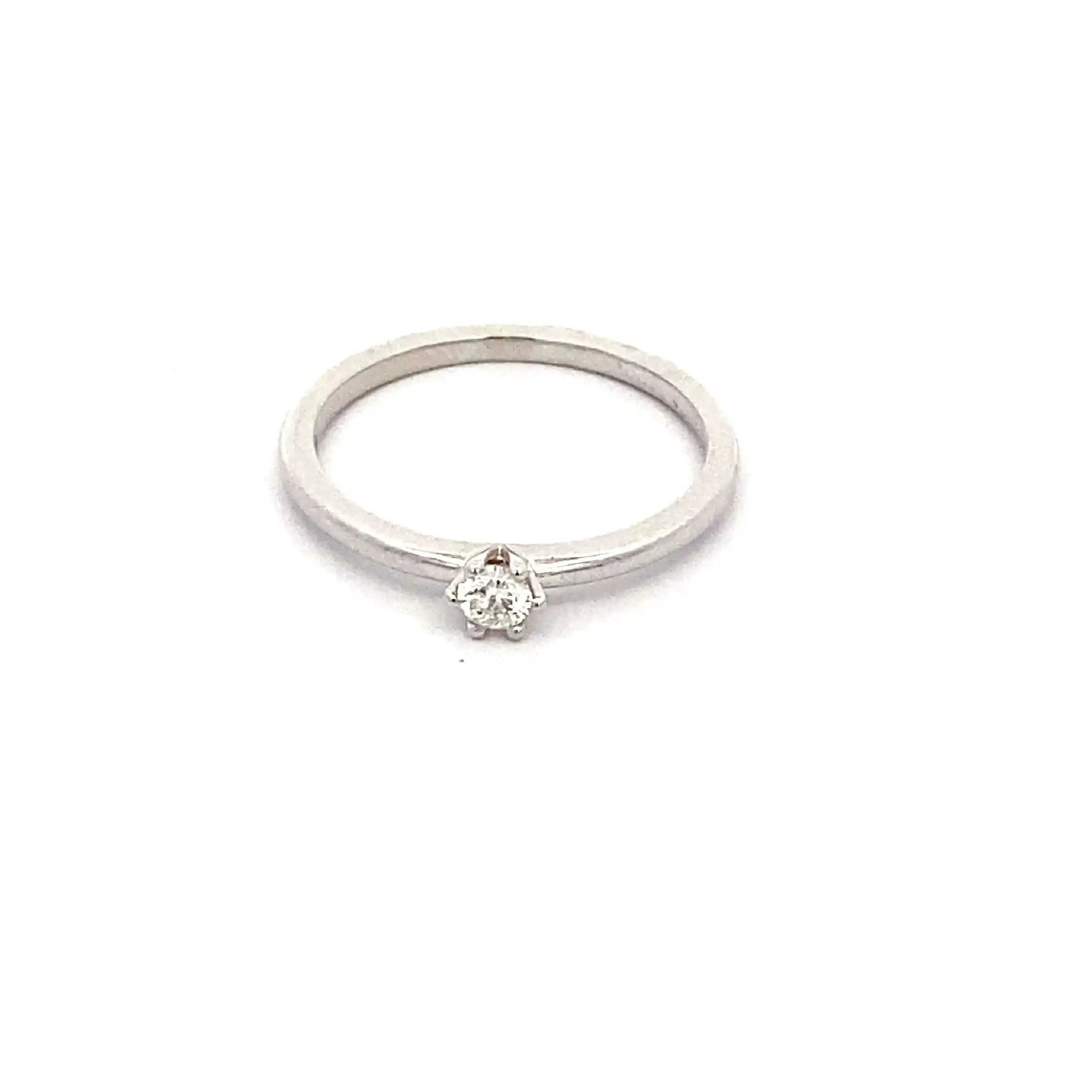 Ring Weißgold mit Brillant Ring Weißgold mit Brillant