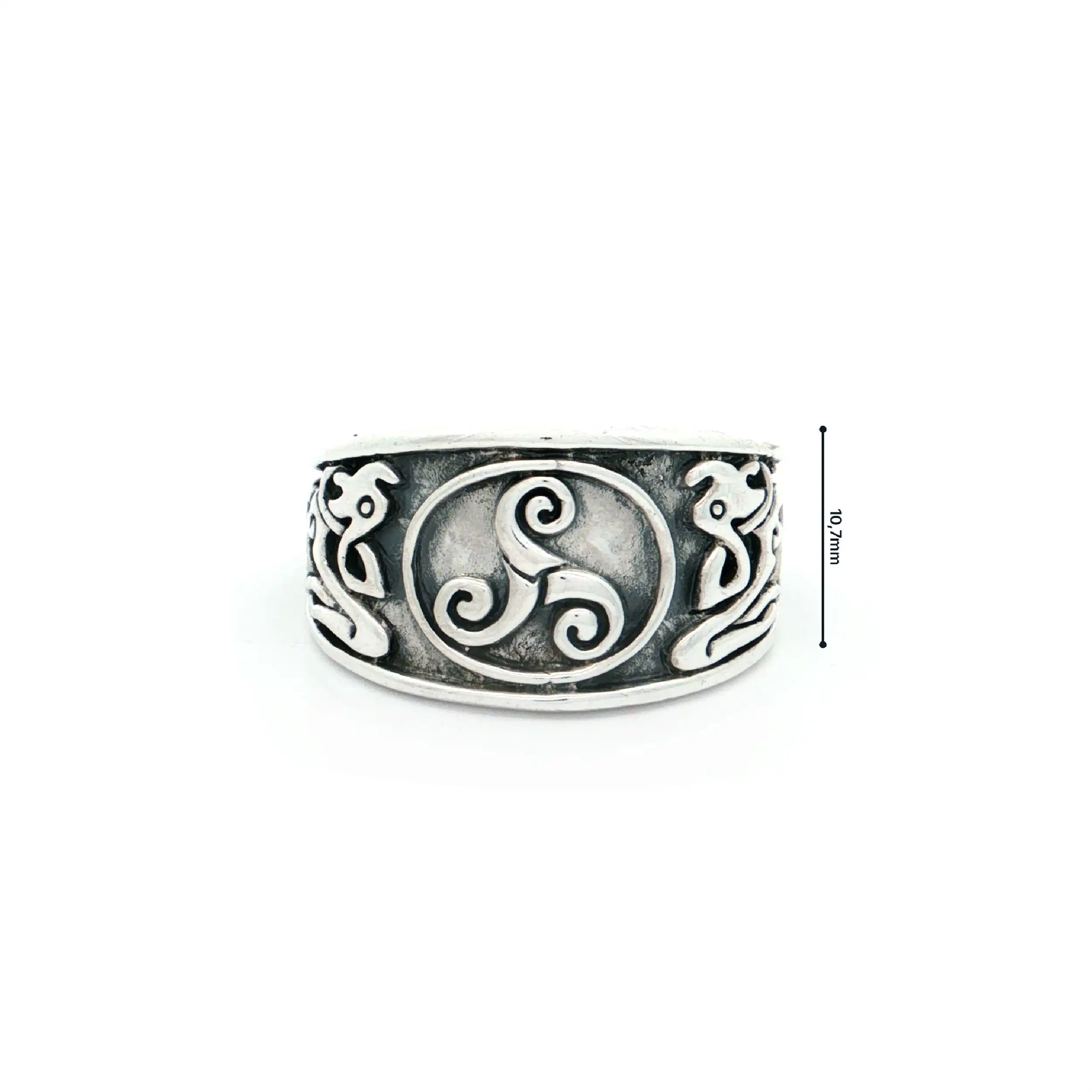 Silberring mit Muster