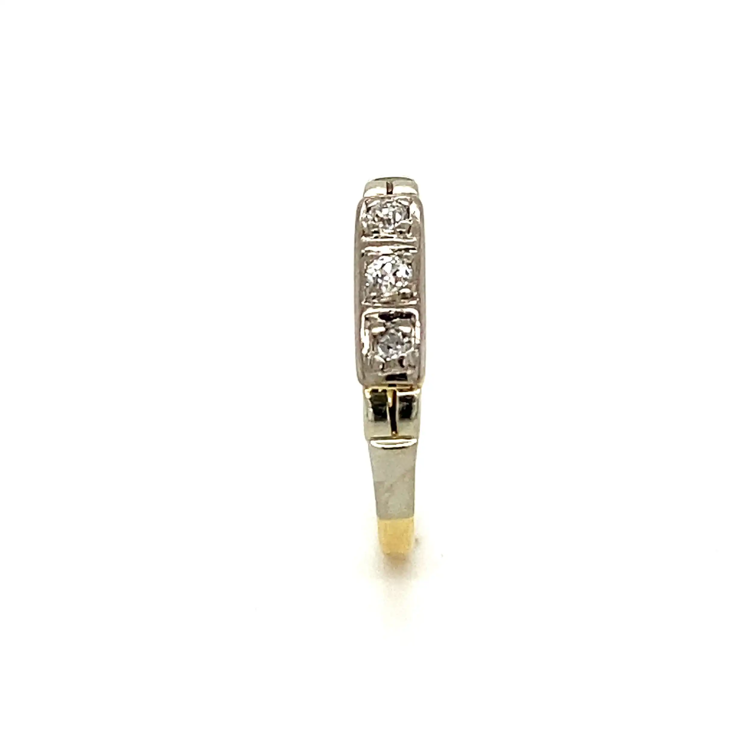 Ring Bicolor mit Diamanten im Altschliff Ring Bicolor mit Diamanten im Altschliff