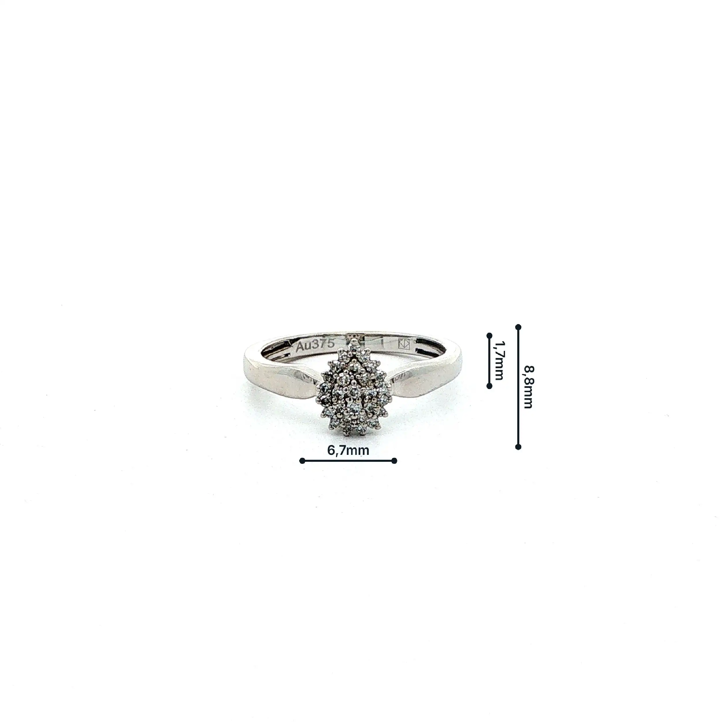 Ring Weißgold mit Brillanten, mit HSE Zertifikat Ring Weißgold mit Brillanten, mit HSE Zertifikat