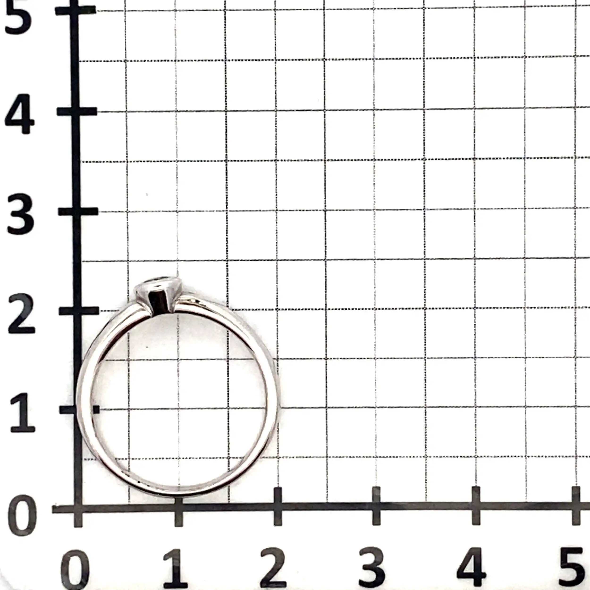Ring Weißgold "Christ" mit Brillant Solitär, graviert mit 0,10ct