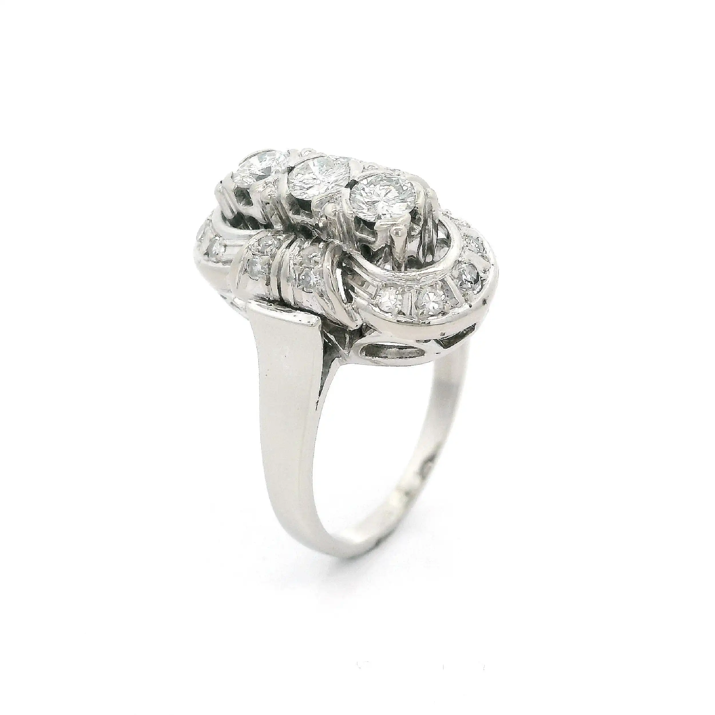 Ring Weißgold mit Brillanten und Diamanten Ring Weißgold mit Brillanten und Diamanten