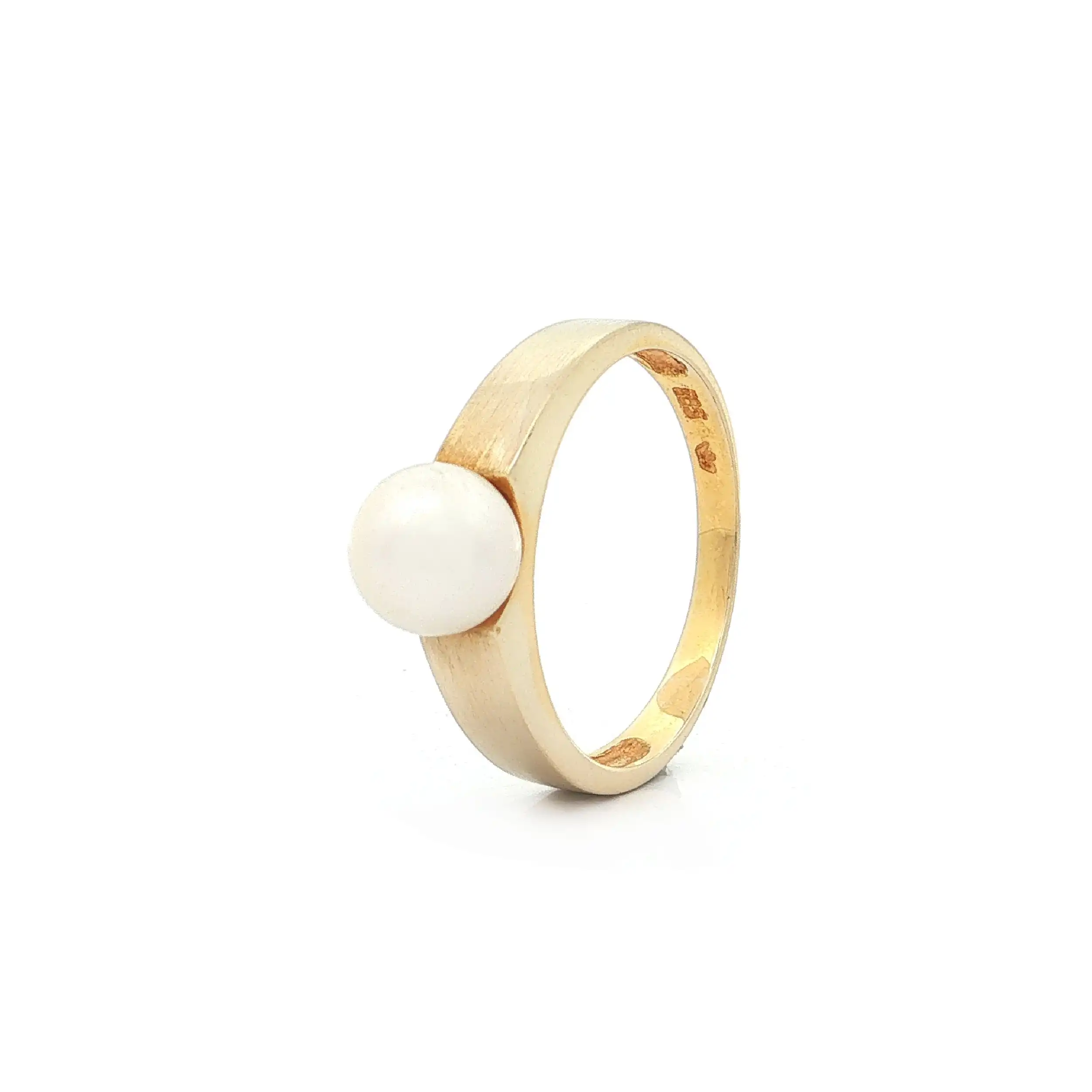 Ring Gelbgold mit Perle