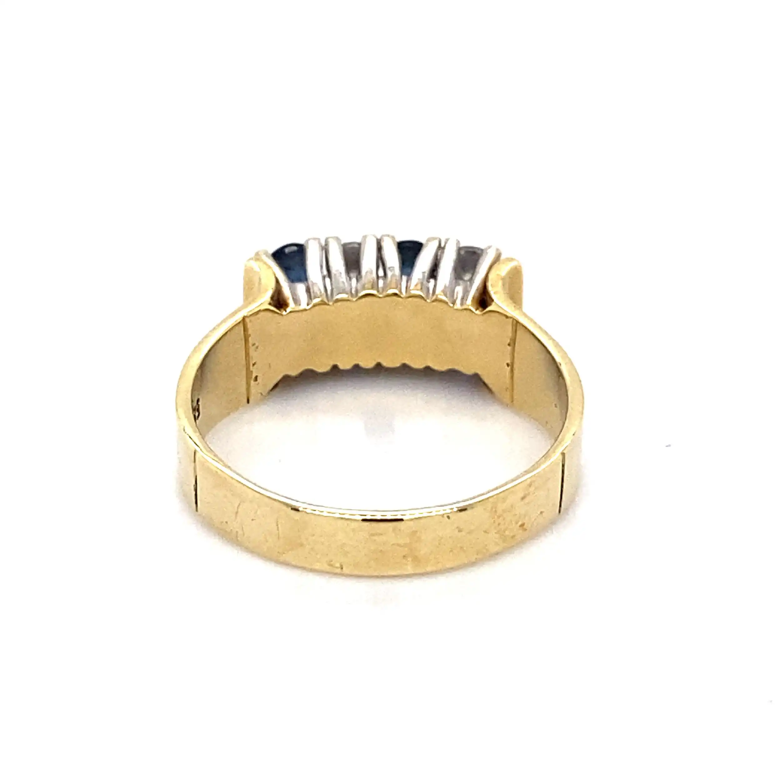 Ring Bicolor mit Brillanten und blauen Farbsteinen Ring Bicolor mit Brillanten und blauen Farbsteinen