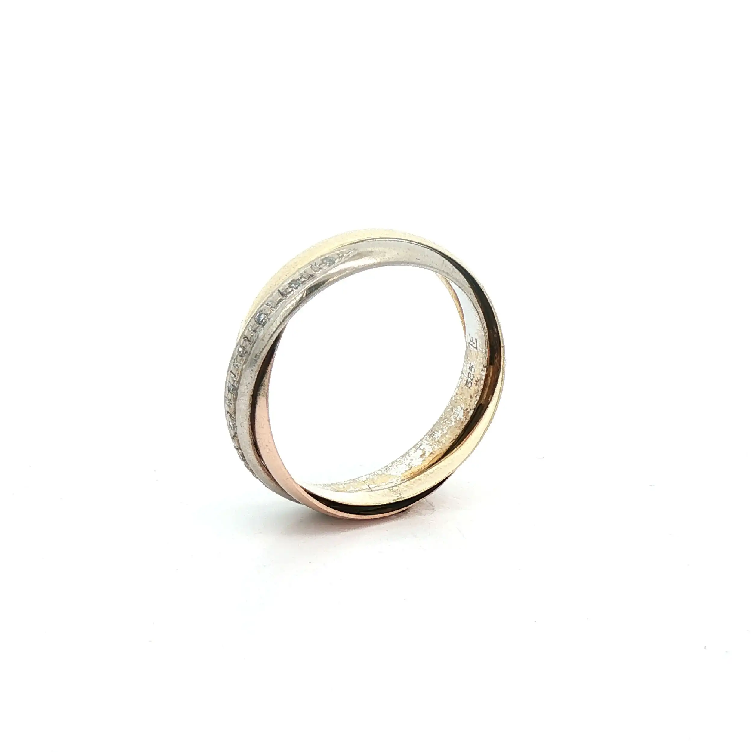 Ring Bicolor mit Diamanten