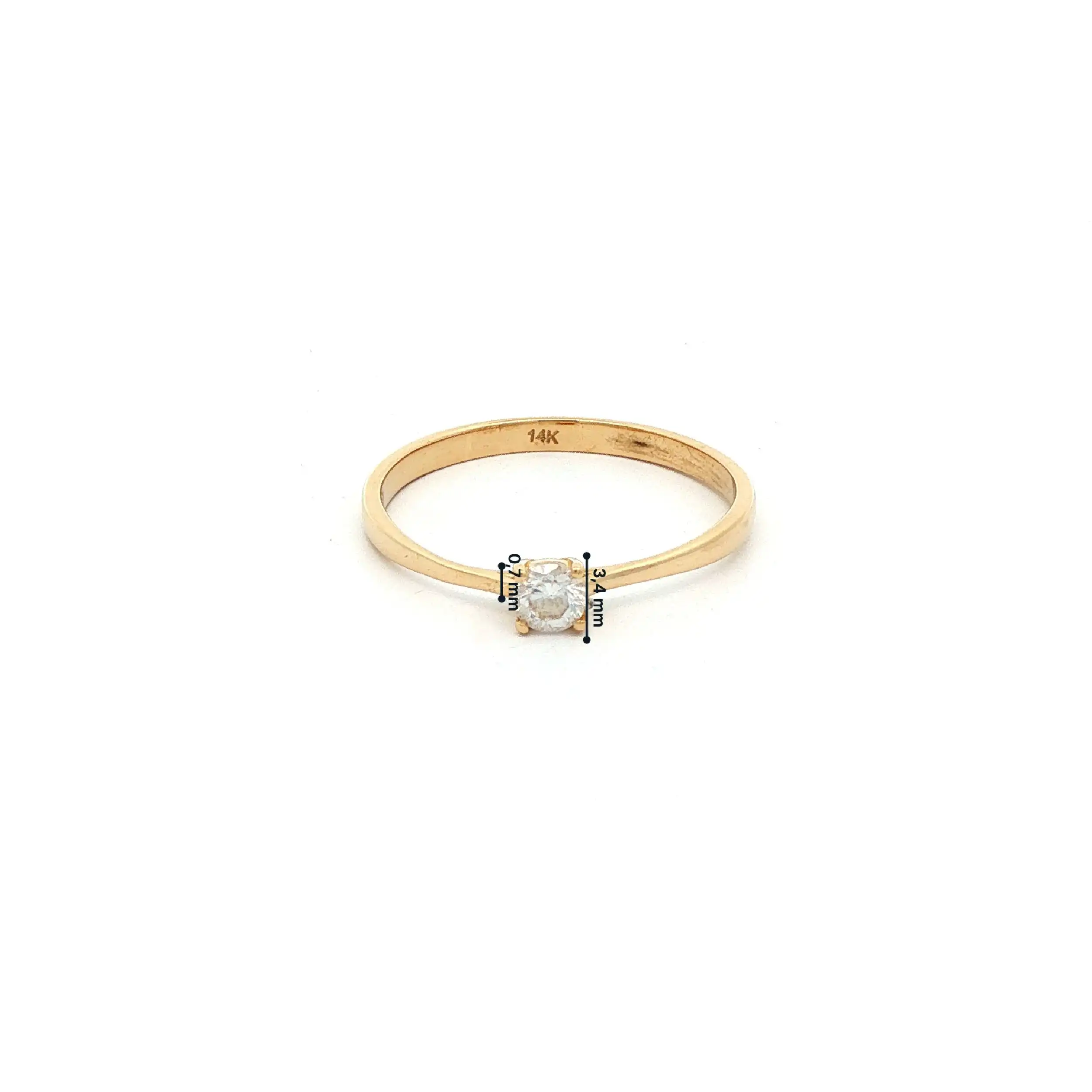 Ring Gelbgold mit Zirkonia