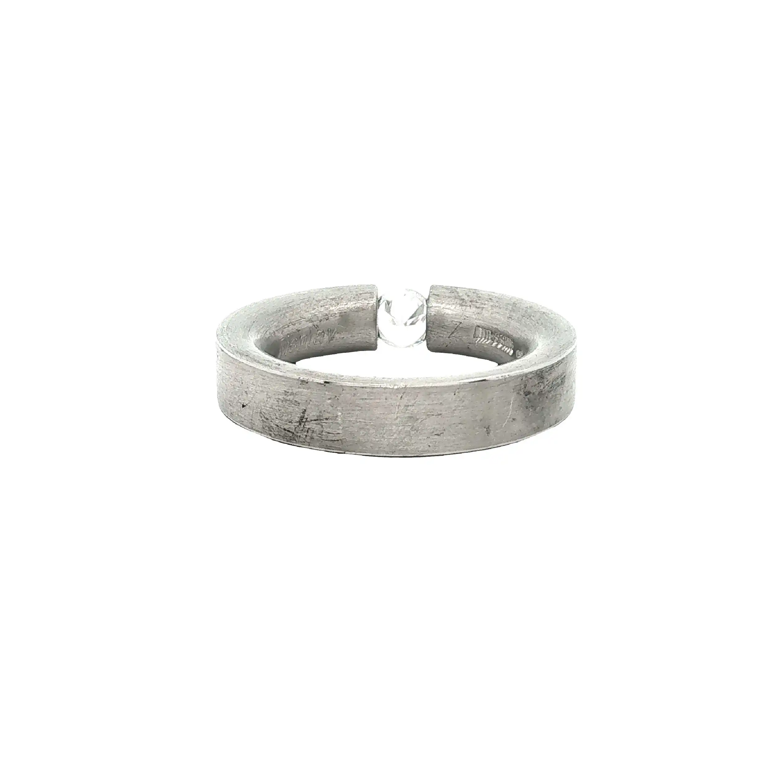 Spannring Silber Niessing "Musterring" mit Zirkonia