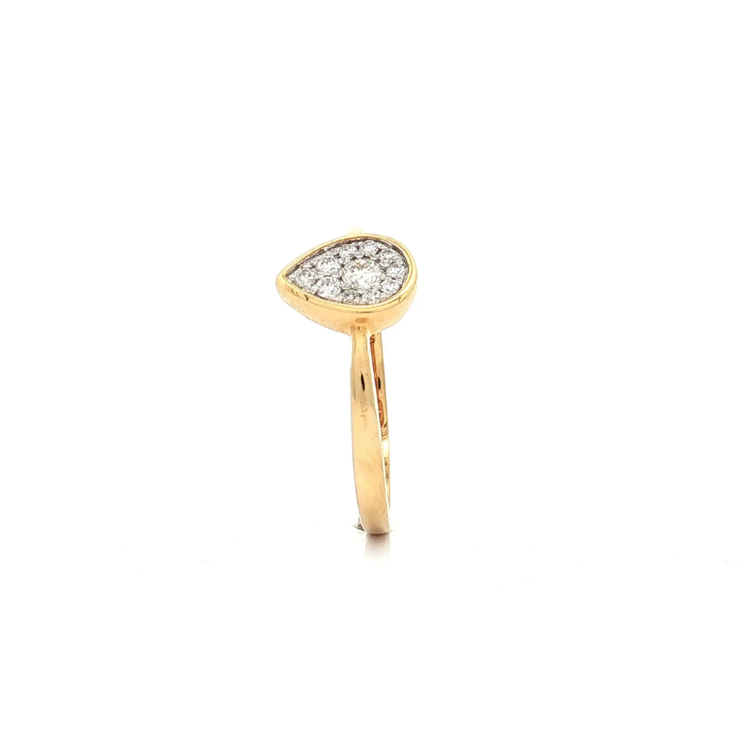 Ring Gelbgold "Tropfen" mit Brillanten Ring Gelbgold "Tropfen" mit Brillanten