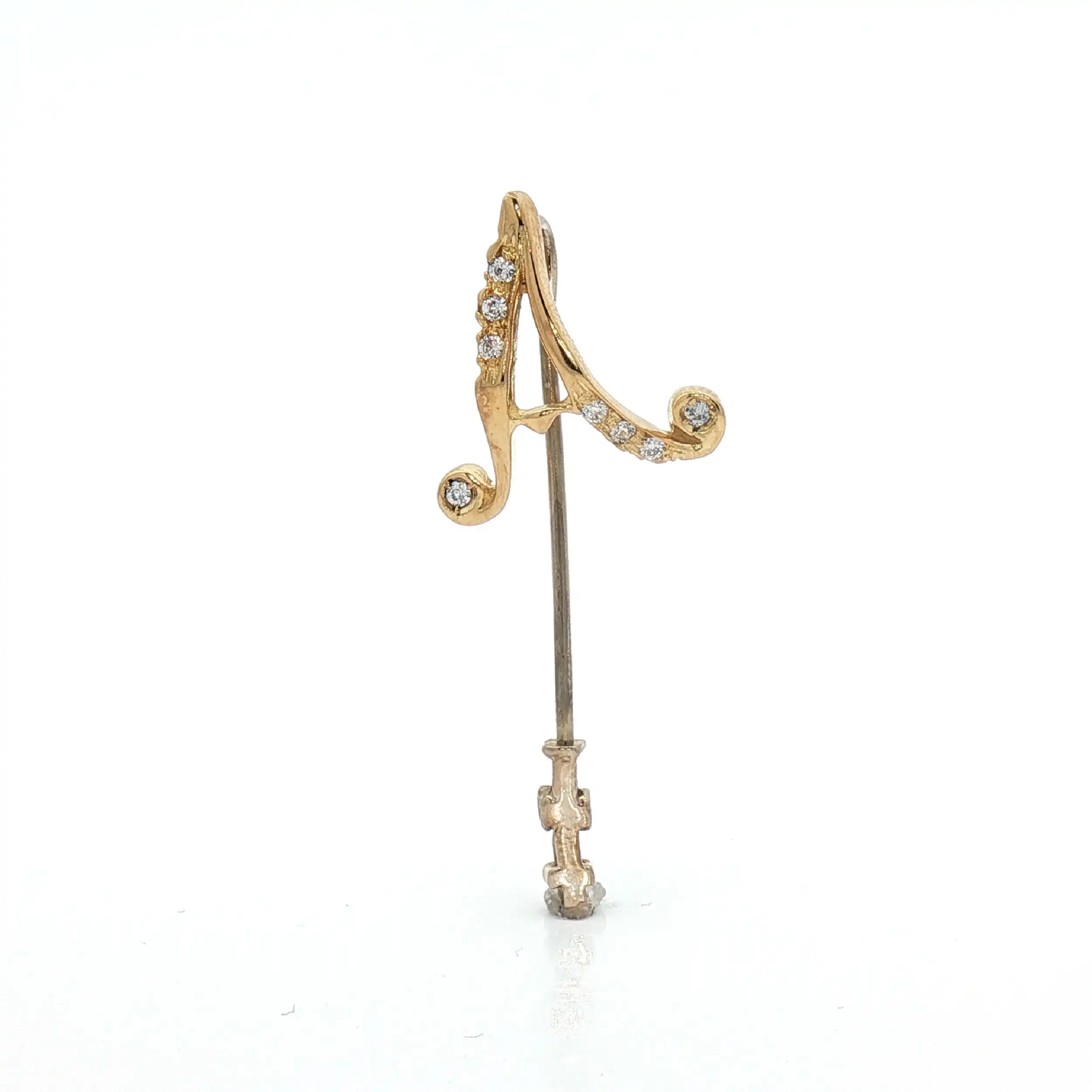 Brosche Gelbgold mit Brillanten 'A' Brosche Gelbgold mit Brillanten 'A'