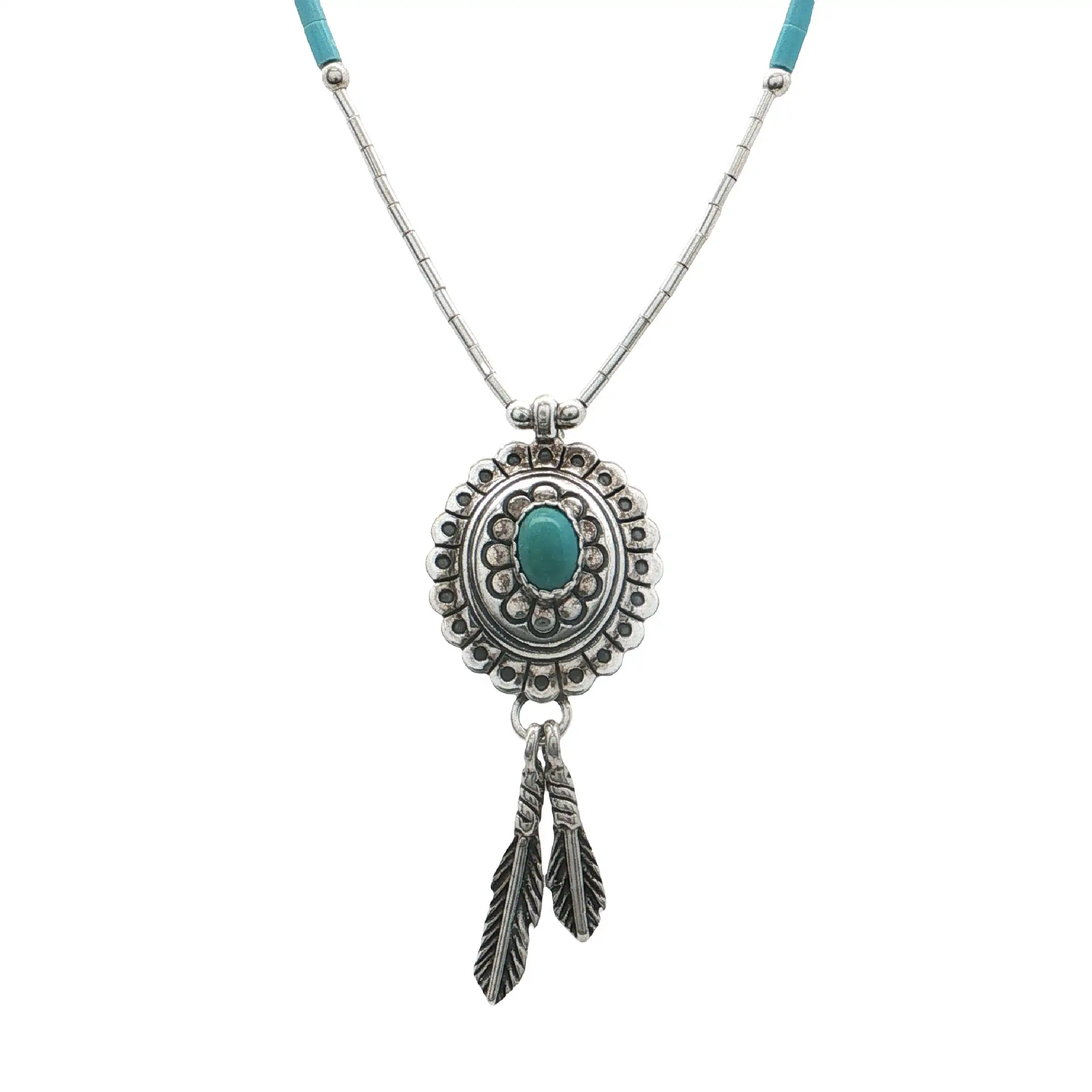 Kette Silber mit Türkis im indigenen Stil Kette Silber mit Türkis im indigenen Stil