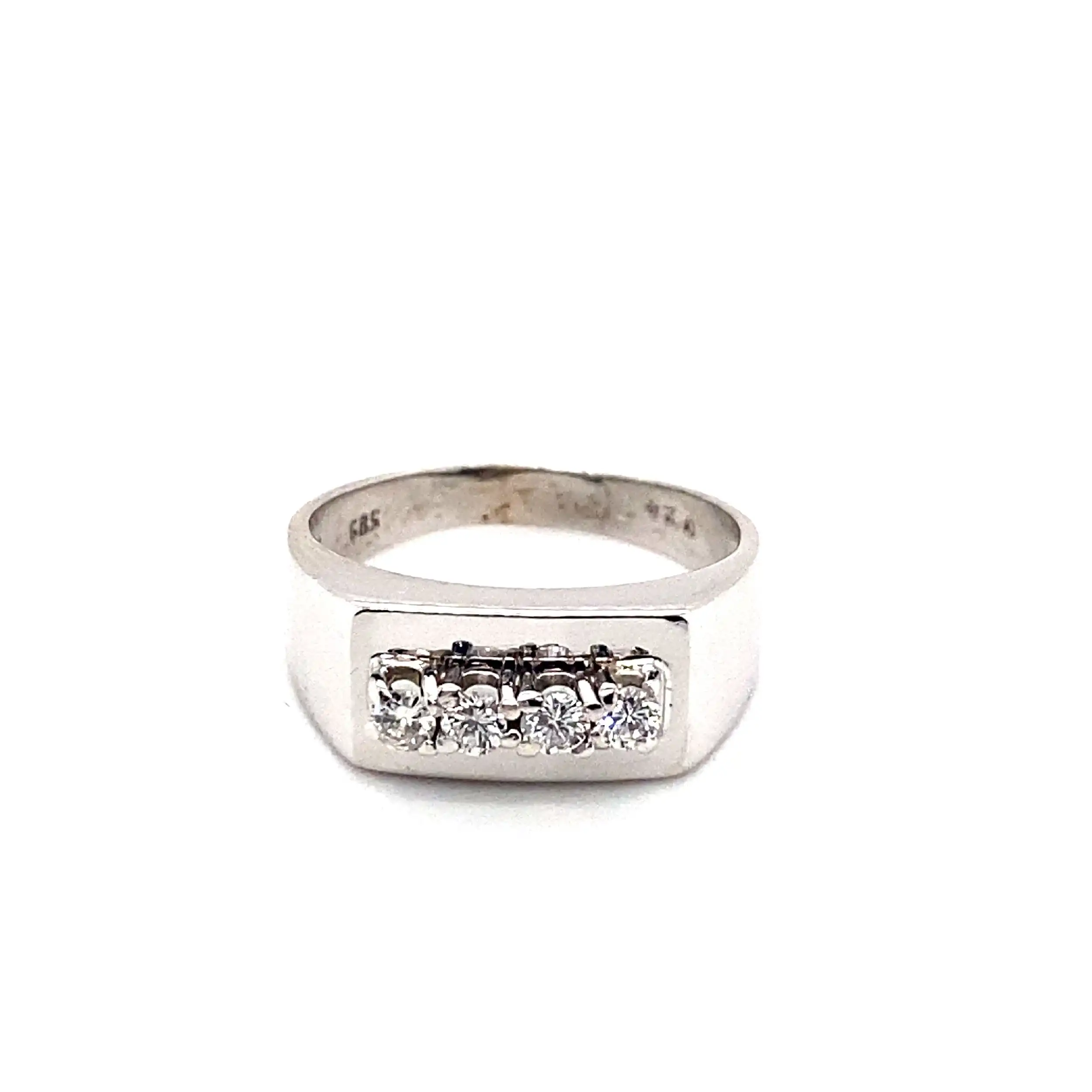 Ring Weißgold mit Brillanten, graviert mit 0,24ct Ring Weißgold mit Brillanten, graviert mit 0,24ct