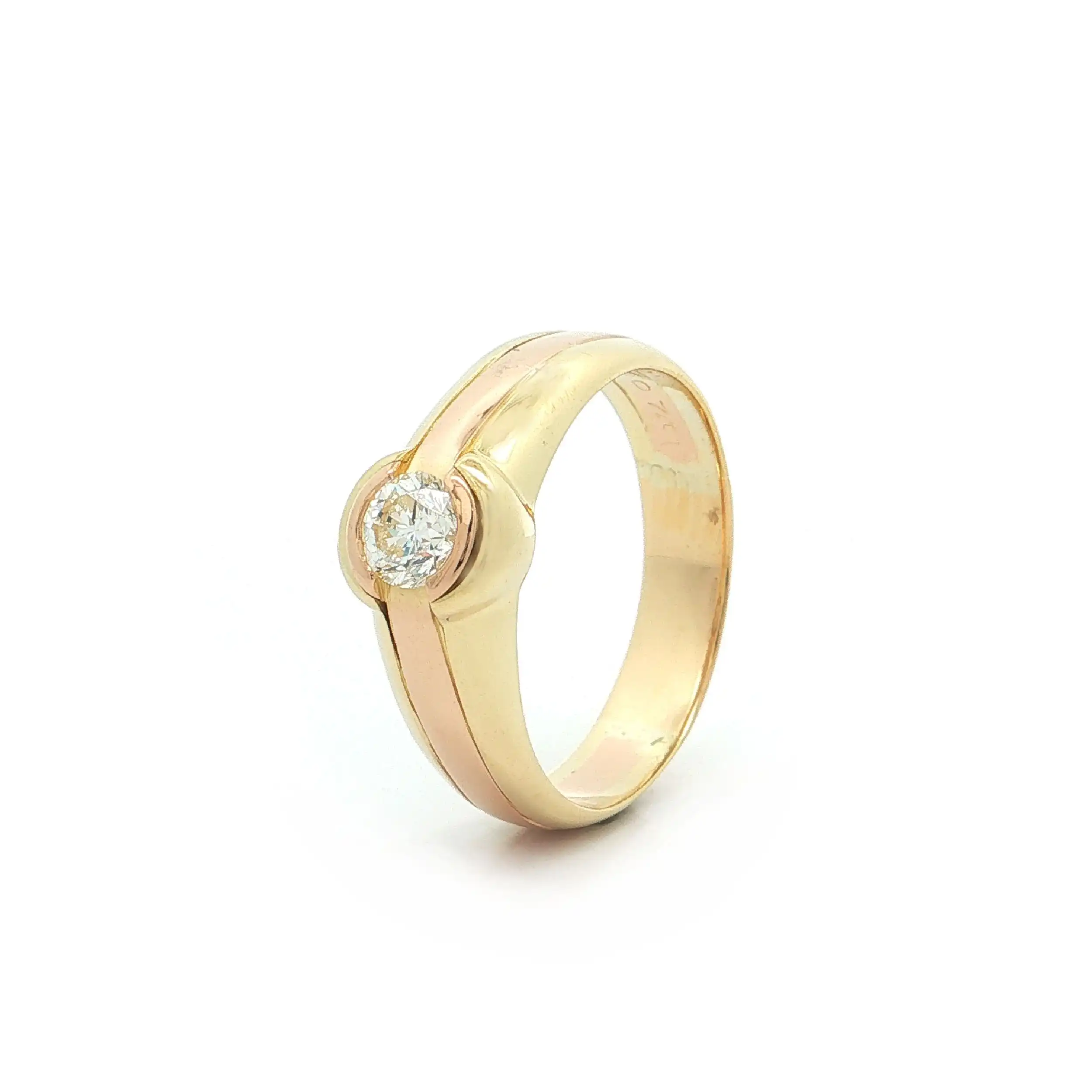 Ring Bicolor mit Brillant