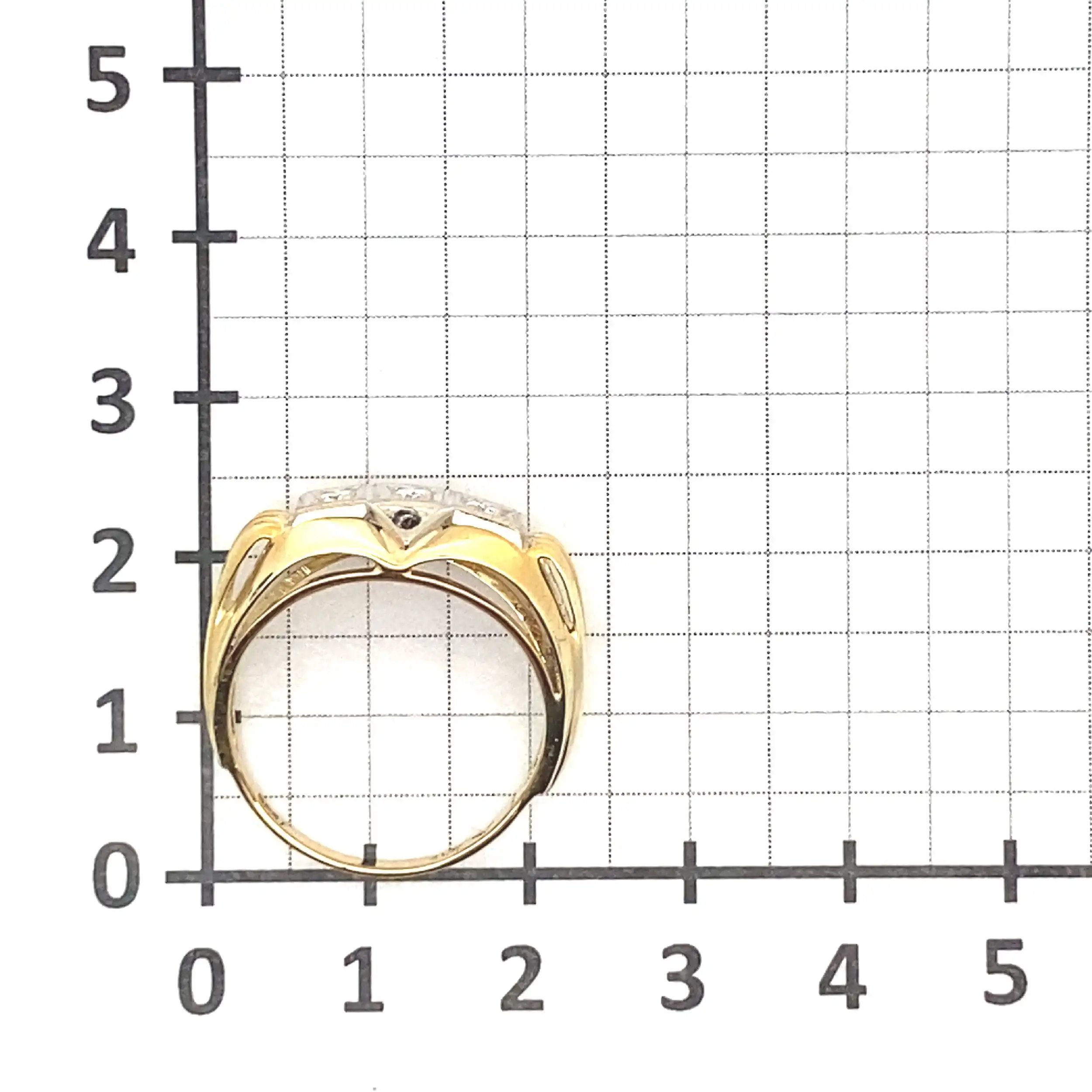 Ring Bicolor mit Brillanten, graviert mit 0,19ct Ring Bicolor mit Brillanten, graviert mit 0,19ct